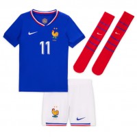 Camiseta Francia Ousmane Dembele #11 Primera Equipación Replica Eurocopa 2024 para niños mangas cortas (+ Pantalones cortos)